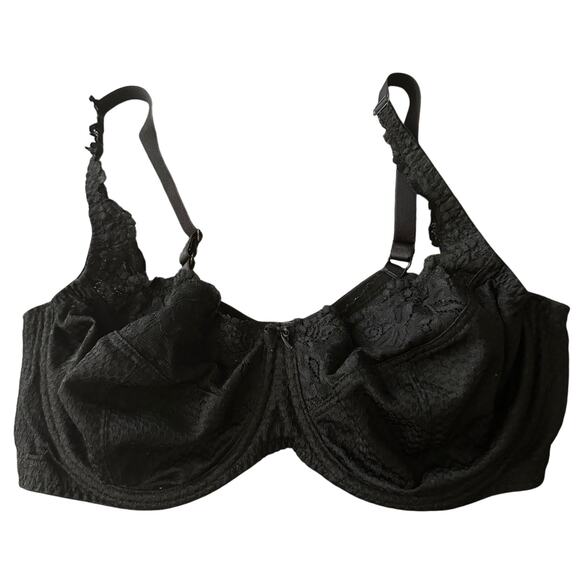 Fit Fully Yours - Serena Lace Multi-Part Underwire Bra Black 40F - Black - Picture 5 of 10